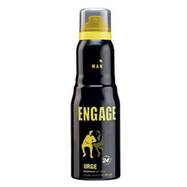 Engage Deodrant Urge - 165ml, Black & Yellow