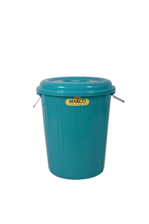 Marco Plastic Bucket With Cover - 40 Ltr, Red, Blue, Green