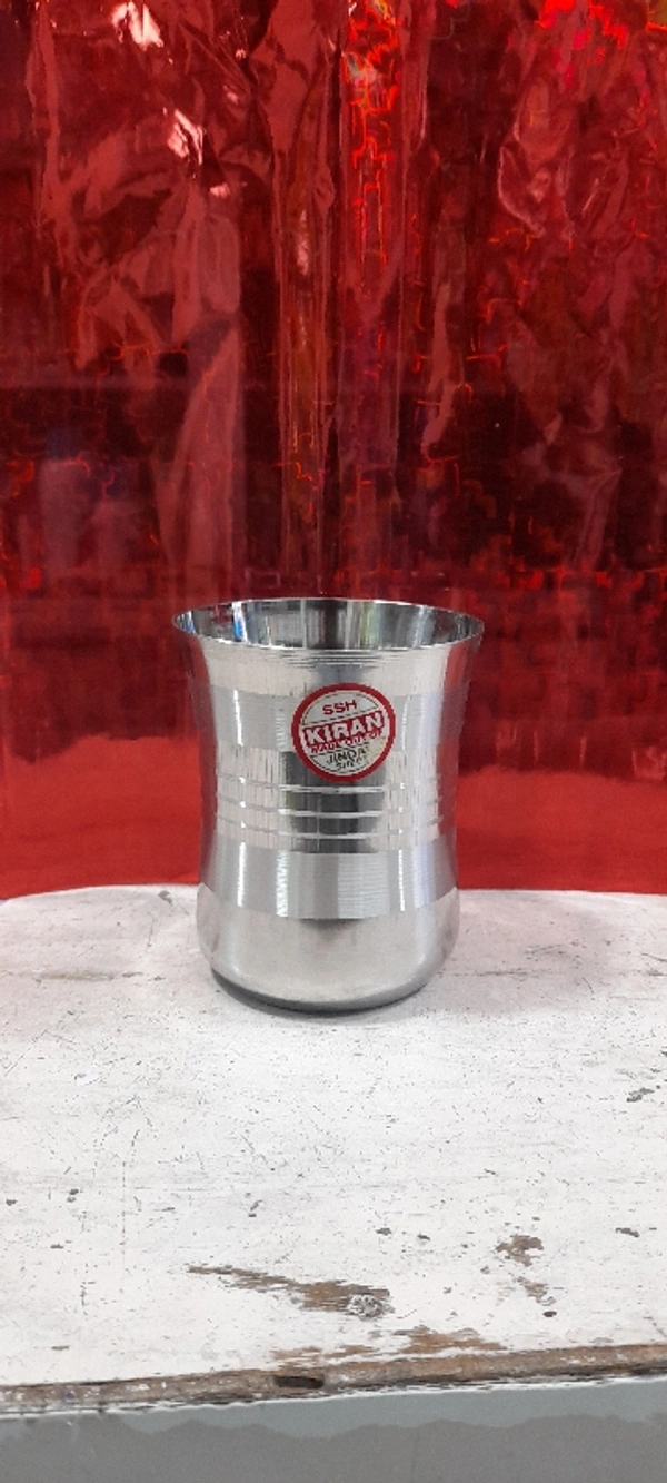Steel Glass - 9.3 CM height,7.7cm Diameter