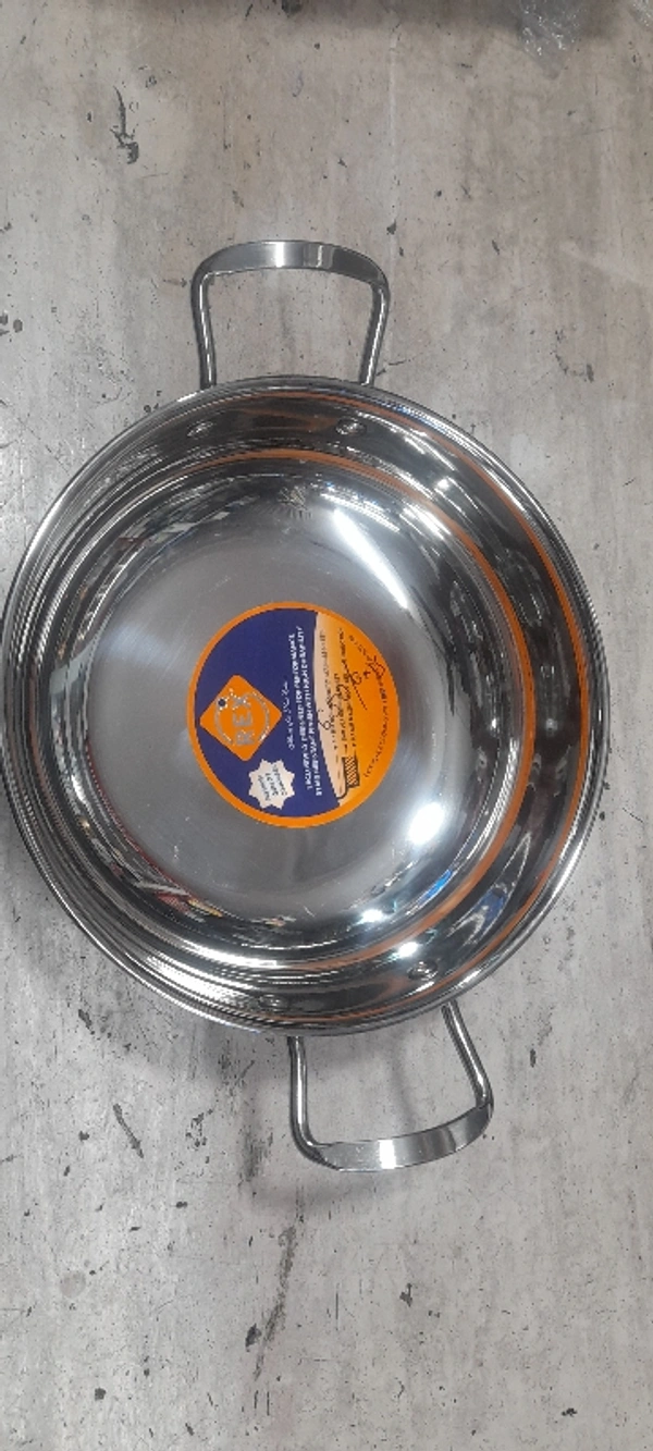 Steel Kadhai With Induction Base - Diameter 22cm