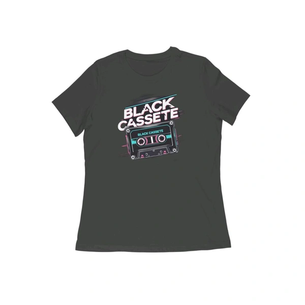 Women's Regular Fit T Shirts - Black, M