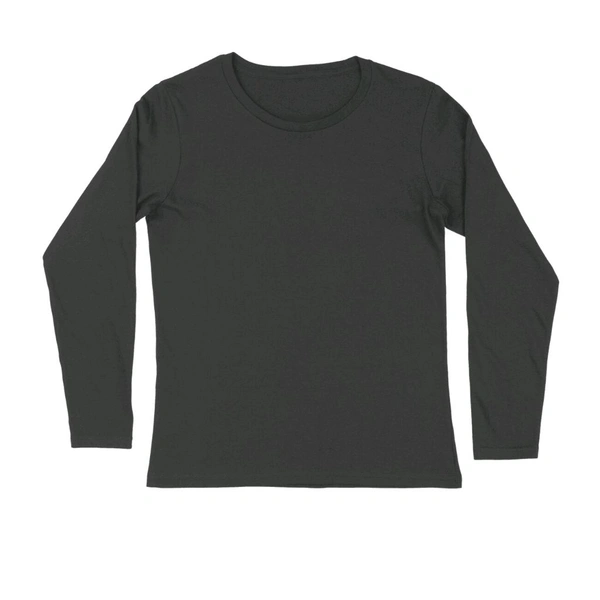 Full Sleeve T-shirts In Black Color - Black, XXL