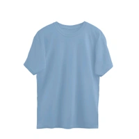Printed Oversized  T-Shirt  - Cornflower Blue, L