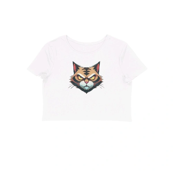 Crop Top In White Colour for Girls - White, XXL