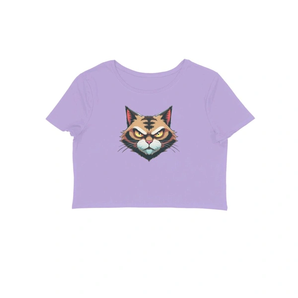 Crop Top In Helitropi Colour  - Heliotrope, L