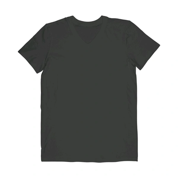 Plain V-Neck T-Shirt  For men  - White, XXL