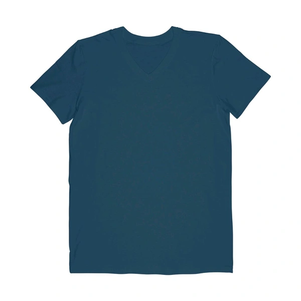 Plain V Neck T-Shirt For men In Navy Blue Colour  - Navy Blue, XXL