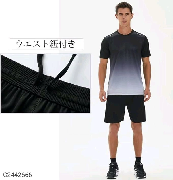 Set Of Half Sleeve T-shirt And Short  - Mine Shaft, M