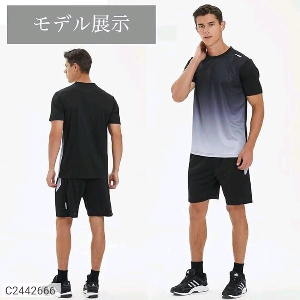 Set Of Half Sleeve T-shirt And Short  - Mine Shaft, M