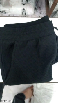 Men's  Caudray Fabric Casual Trousers   - Black, XL