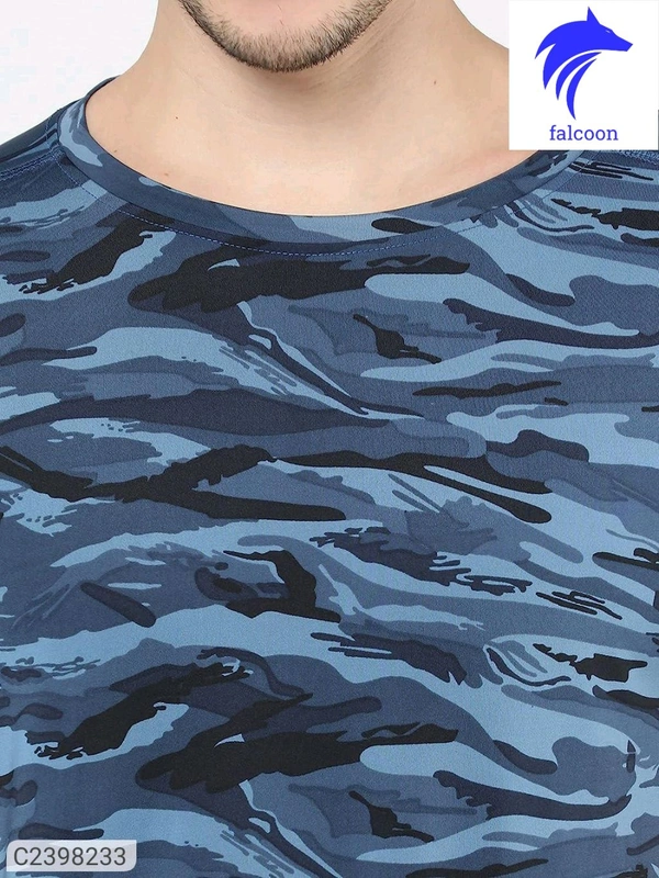Men's  Strecheble T-Shirt  - Blue, L
