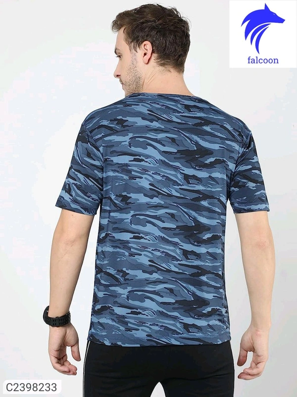 Men's  Strecheble T-Shirt  - Blue, XL