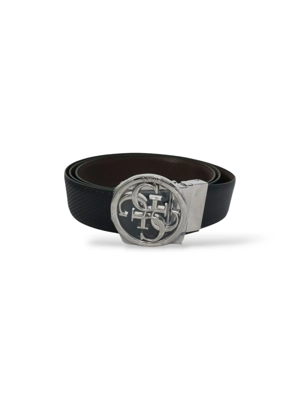 GUCCI Italian Leather Reversible Belt For Men - Silver