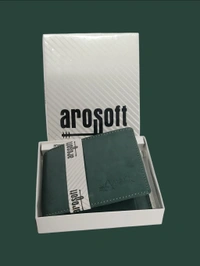 Arosoft men's faux leather wallet  - Green