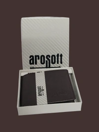 Arosoft men's faux leather wallet  - Brown