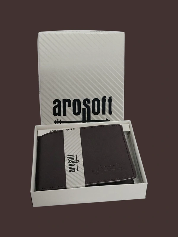 Arosoft men's faux leather wallet  - Brown
