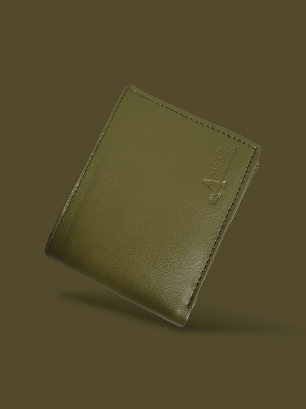 AROSOFT MEN'S ORIGINAL LEATHER WALLET - Olive