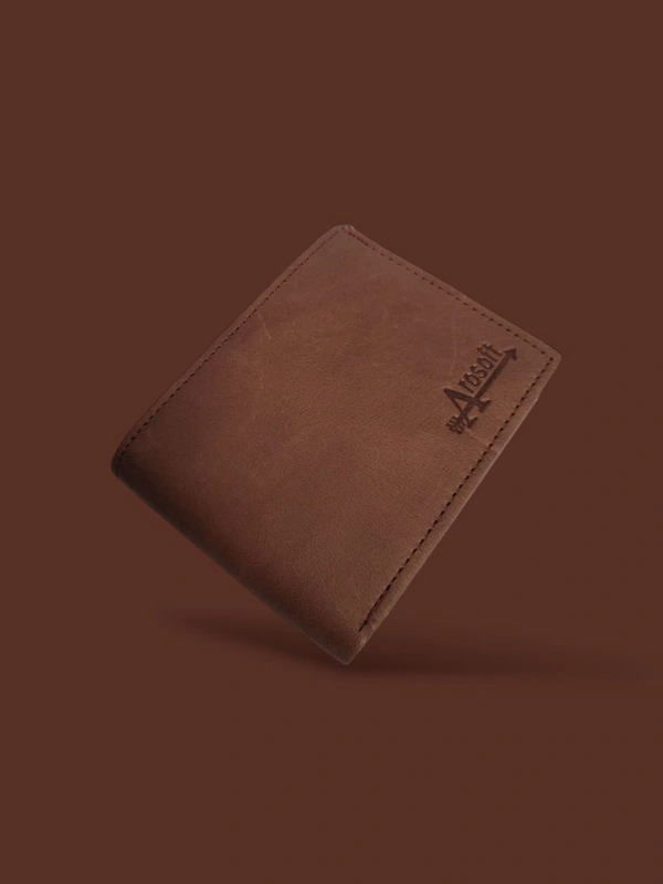 AROSOFT MEN'S ORIGINAL LEATHER WALLET - Brown