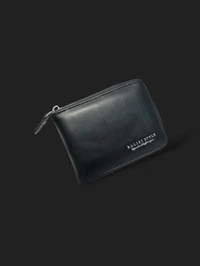 BALISI MEN'S ROUND ZIP IMPORTED WALLET  - Black
