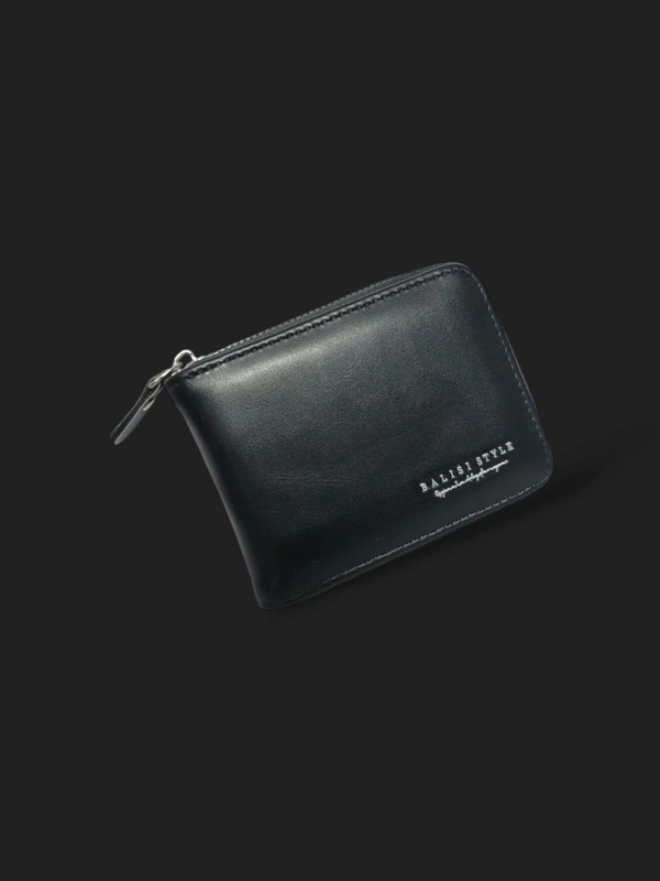 BALISI MEN'S ROUND ZIP IMPORTED WALLET  - Black
