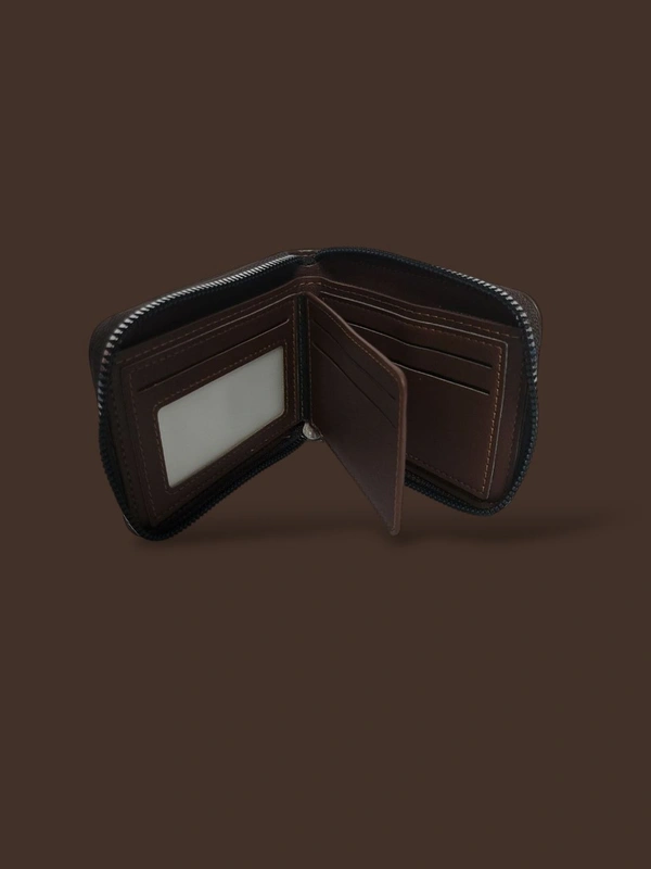 BALISI MEN'S ROUND ZIP IMPORTED WALLET  - Brown