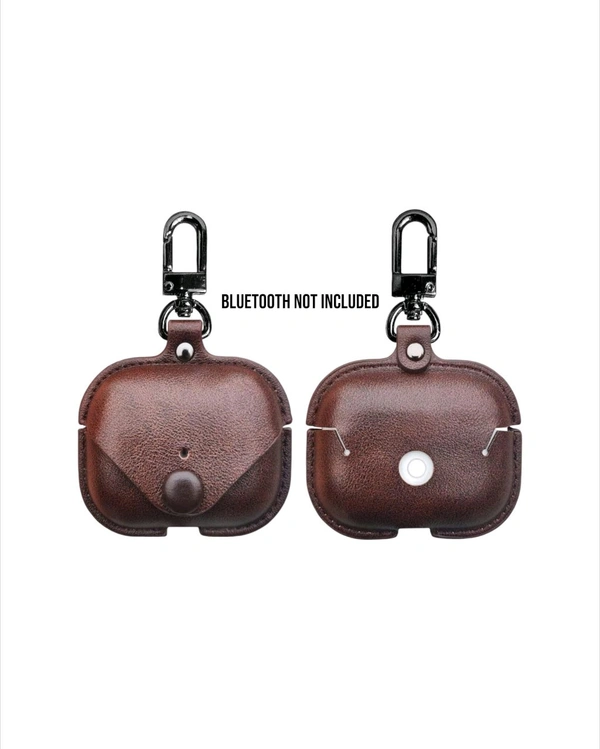 Airpods Pro leather Cover Case - Dark brown