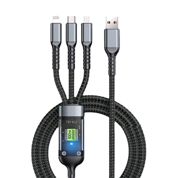 3 In 1 Charging Cable 100W