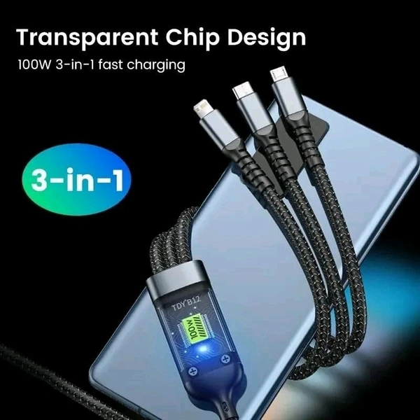 3 In 1 Charging Cable 100W