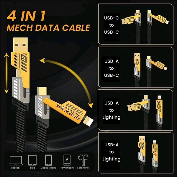 4 In 1 Charging cable 65W
