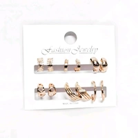 Earring Combo Of 6 Pair Rose Gold