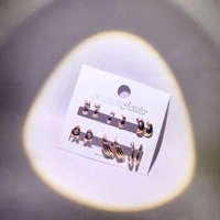 Earring Combo Of 6 Pair Rose Gold