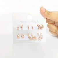 Earring Combo Of 6 Pair Rose Gold