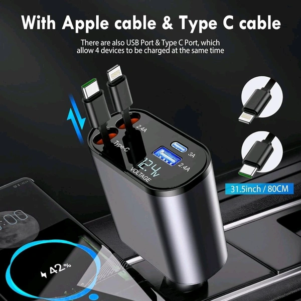 4 In 1 Car Charger 120W
