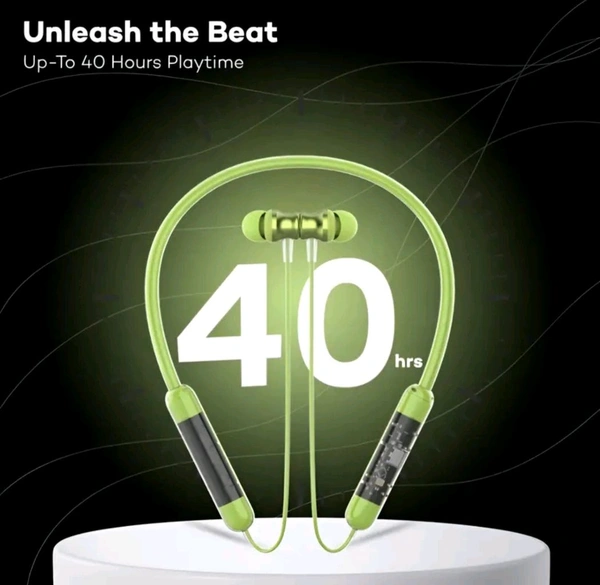 Boat Transparent Neckband Bluetooth - Screamin' Green