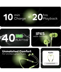 Boat Transparent Neckband Bluetooth - Screamin' Green
