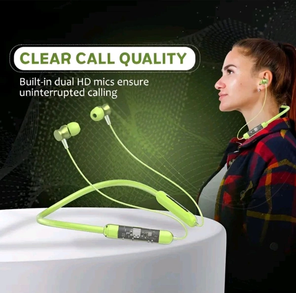Boat Transparent Neckband Bluetooth - Screamin' Green