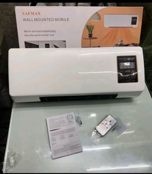 Mini Wall Mounted Air Conditioner (Heat Fan) Portable Air Conditioner Wall Mounted AC Fan with Digital Display