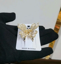 New Cute Stone Studded Butterfly Designed Hair Clip