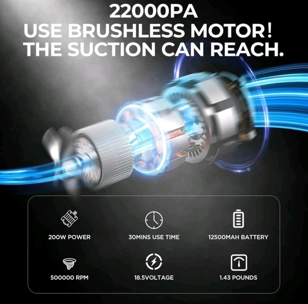 High Power Car Vacuum Cleaner Blow Up Pump Long Battery Wireless Household Small Vacuum Cleaner