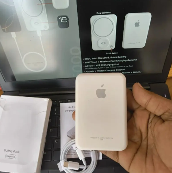 Magsafe 5000mAh Dual Wireless Power Bank With Type-C Port