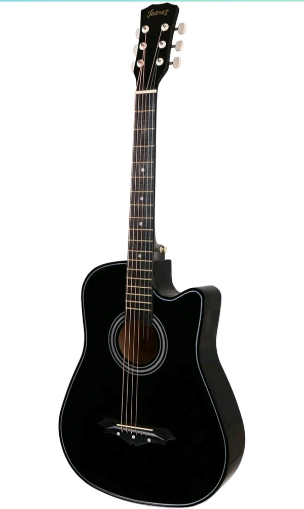 Juârez Acoustic Guitar Kit, 38 Inch Cutaway, 038C with Bag, Strings, Pick and Strap, Black - Black