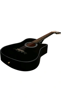 Juârez Acoustic Guitar Kit, 38 Inch Cutaway, 038C with Bag, Strings, Pick and Strap, Black - Black