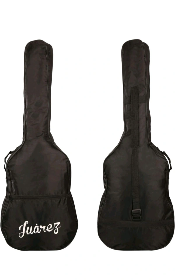 Juârez Acoustic Guitar Kit, 38 Inch Cutaway, 038C with Bag, Strings, Pick and Strap, Black - Black