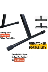 Adjustable Single Braced keyboard stand for Casio keyboard - Black