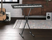 Adjustable Single Braced keyboard stand for Casio keyboard - Black