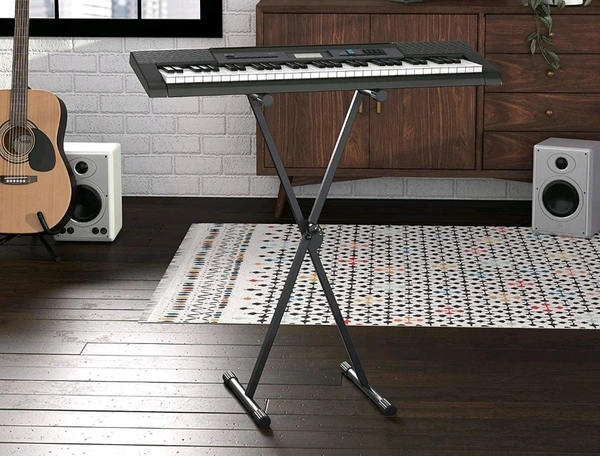 Adjustable Single Braced keyboard stand for Casio keyboard - Black