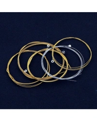 ALICE A206 Acoustic Guitar String Full Set, Staninless Steel Plain String, Copper Alloy Winding, (Phosphor Bronze Color) Anti-Rust Coating