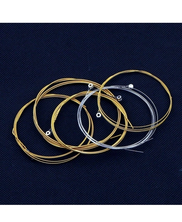 ALICE A206 Acoustic Guitar String Full Set, Staninless Steel Plain String, Copper Alloy Winding, (Phosphor Bronze Color) Anti-Rust Coating