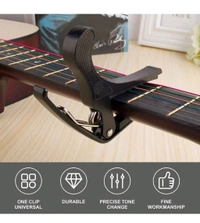 Metal Guitar Capo black With 5 Picks