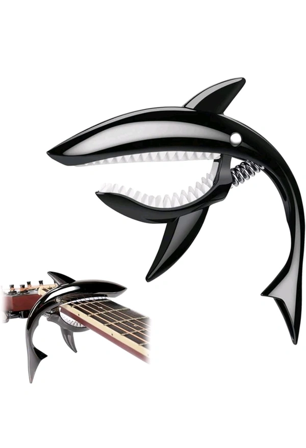 Guitar Capo for Acoustic and Electric Guitars, Creative Capo Zinc Alloy Guitar Capo for Ukulele, Electric And Acoustic Guitars (Black)